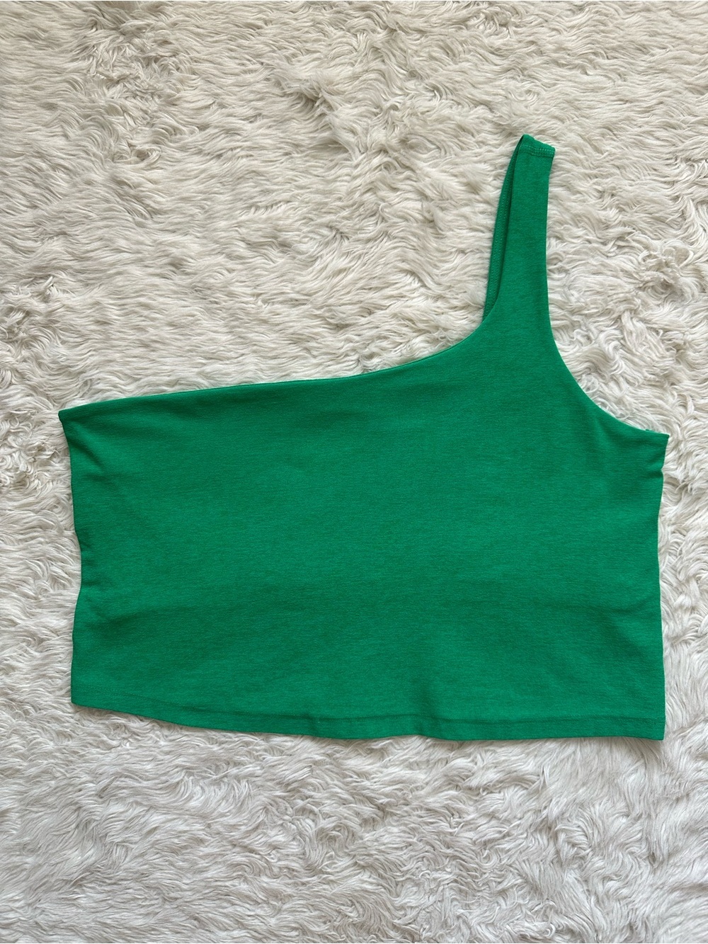 Beyond Yoga Crop Top One Shoulder Cropped Tank Athletic Spacedye Green Sz XL